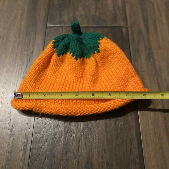 Infant Pumpkin Knit Hat - Picture 3 of 3